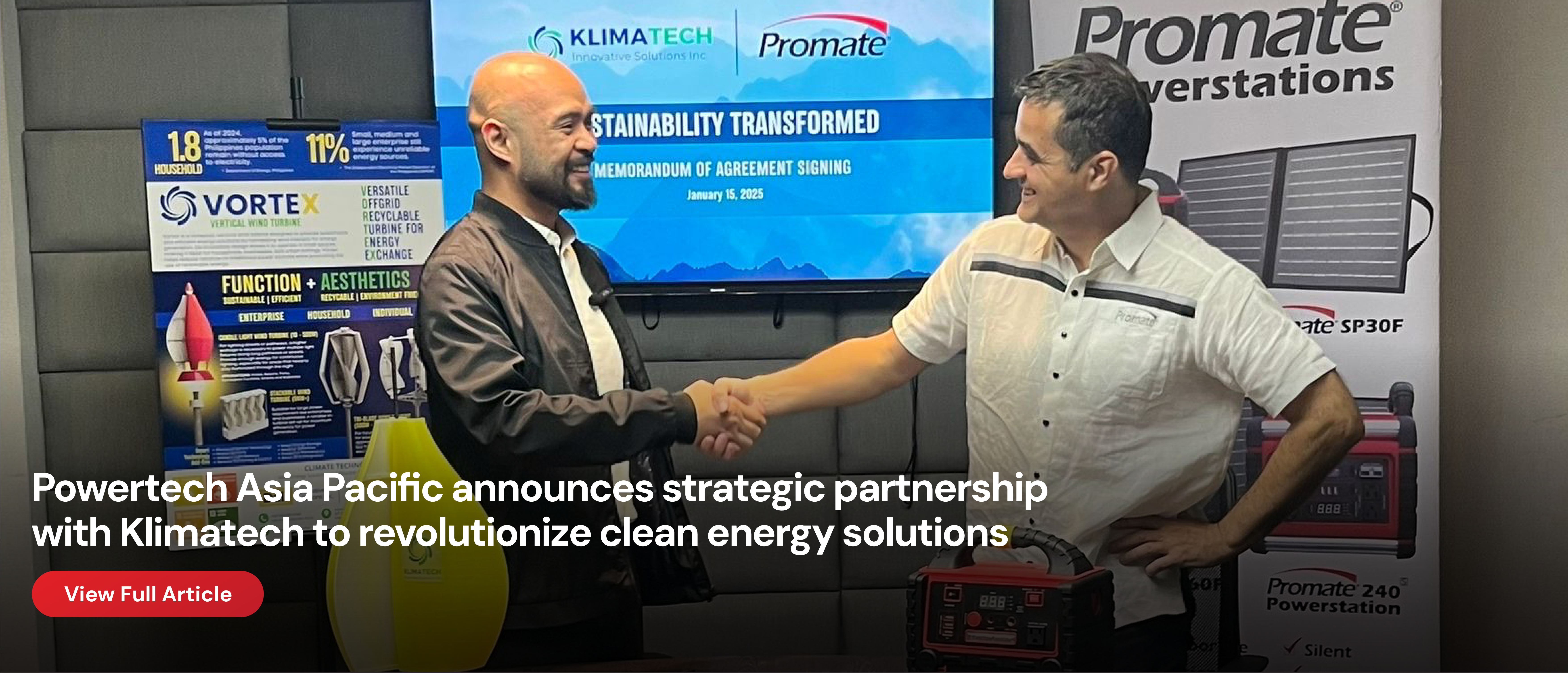 Powertech Asia Paciﬁc announces strategic partnership with Klimatech to revolutionize clean energy solutions